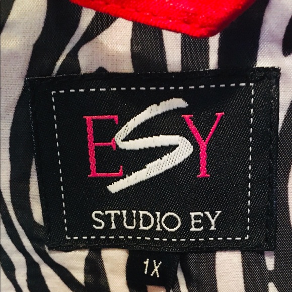 New Especially Yours Bubble Coat/Dress by Studio EY.  Red 1X Size - Picture 11 of 13